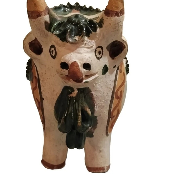 Peru TORITO DE PUCARA Bull.  Handmade Peruvian Folk Art Terracotta Figurine - Picture 2 of 7